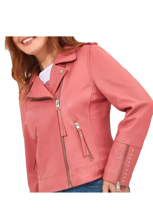 womens-pink-faux-leather-studded-detail-jacket