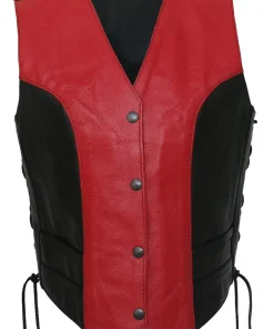 womens-red-and-black-faux-leather-biker-vest