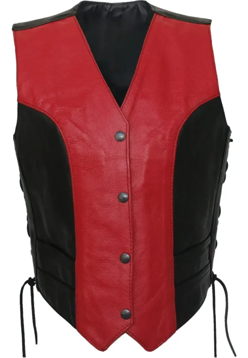 womens-red-and-black-faux-leather-biker-vest