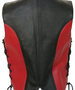womens-red-and-black-faux-leather-biker-vest