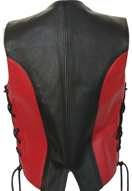 womens-red-and-black-faux-leather-biker-vest