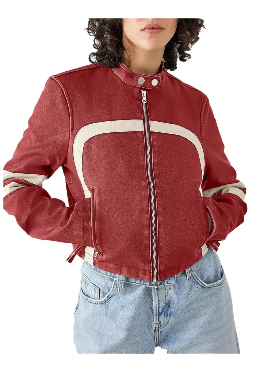 womens-red-faux-leather-motocross-jacket-with-white-stripes