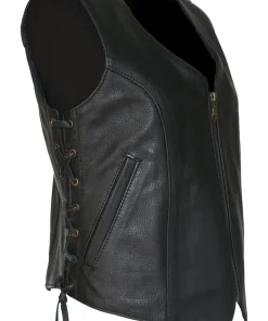 womens-zip-up-black-faux-leather-biker-vest