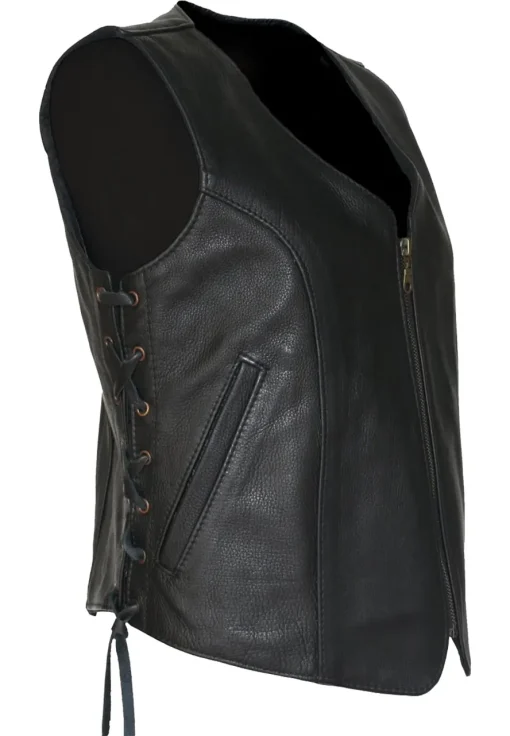 womens-zip-up-black-faux-leather-biker-vest