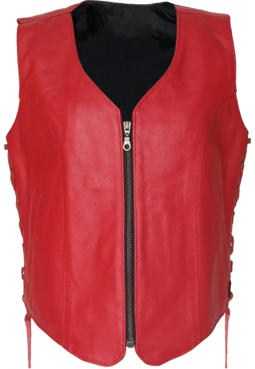 womens-zip-up-red-faux-leather-biker-vest