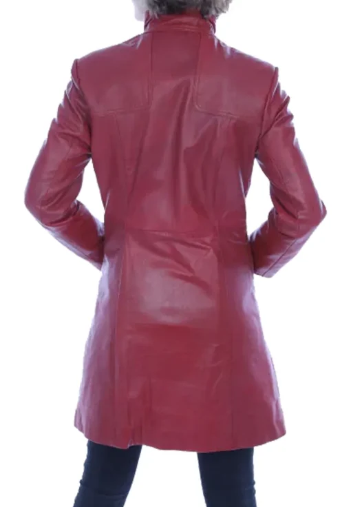 womens-zip-up-red-faux-leather-coat