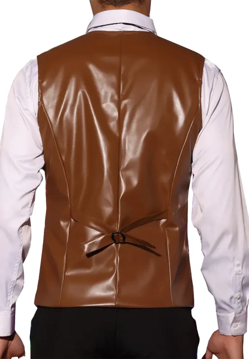 mens-brown-faux-leather-suit-vest