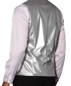 Men's Silver Faux Leather Suit Vest 6 mens-silver-faux-leather-suit-vest