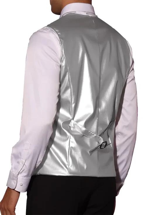 mens-silver-faux-leather-suit-vest
