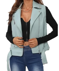 womens-blue-faux-leather-biker-vest-with-belt