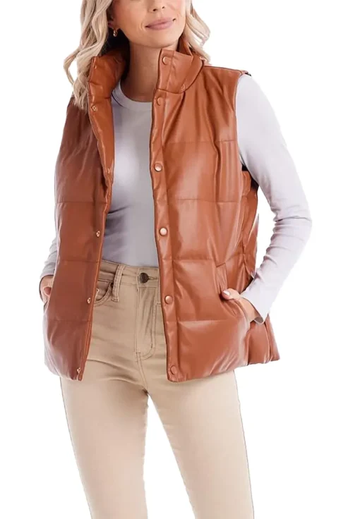 womens-boyd-brown-faux-leather-puffer-vest