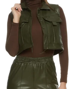 womens-cargo-olive-faux-leather-cropped-vest