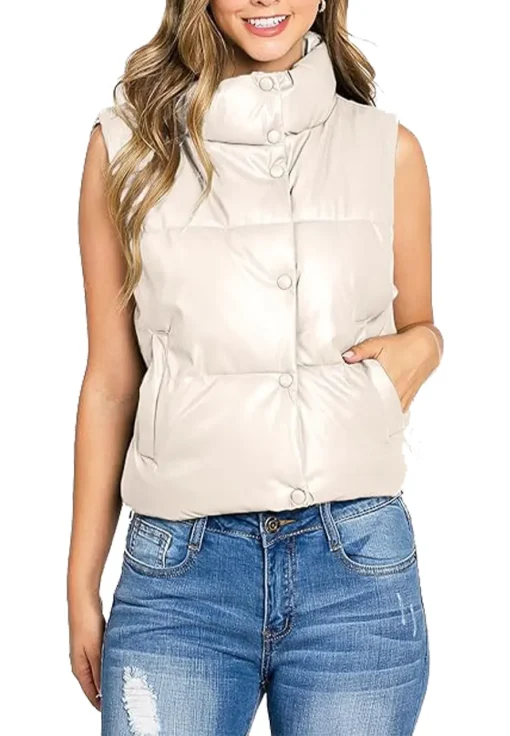 womens-cream-puffer-faux-leather-vest