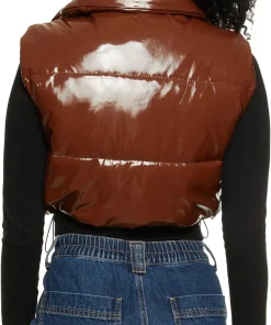 womens-cropped-coffee-faux-leather-puffer-vest