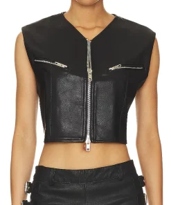 womens-faux-leather-black-vest