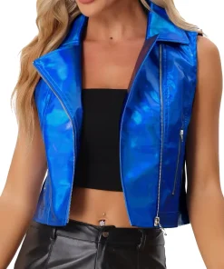 womens-lapel-collar-blue-faux-leather-cropped-vest