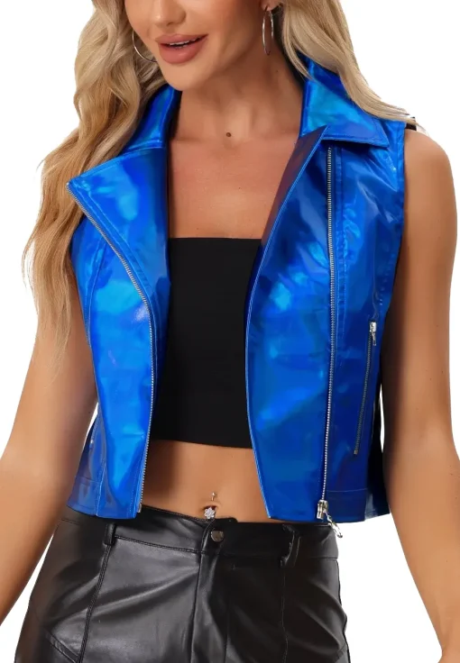 womens-lapel-collar-blue-faux-leather-cropped-vest