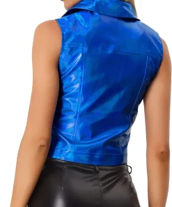 womens-lapel-collar-blue-faux-leather-cropped-vest