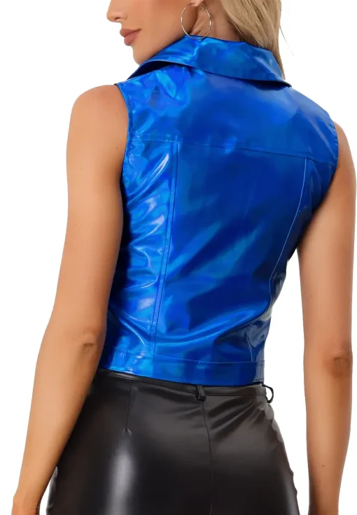 womens-lapel-collar-blue-faux-leather-cropped-vest