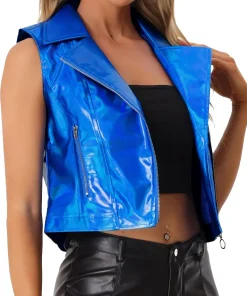 womens-lapel-collar-blue-faux-leather-cropped-vest
