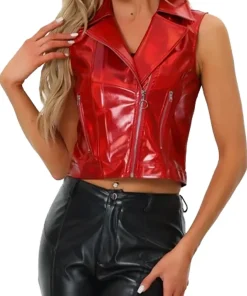 womens-lapel-collar-red-faux-leather-cropped-vest