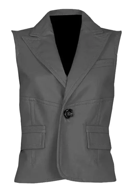womens-one-button-grey-faux-leather-vest