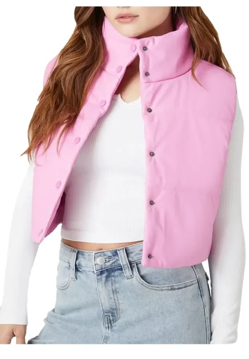 womens-cropped-pink-faux-leather-vest