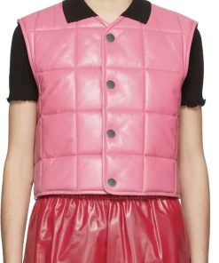 womens-quilted-pink-faux-leather-vest