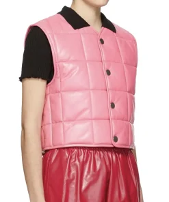 womens-quilted-pink-faux-leather-vest