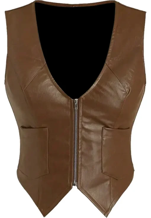 faux-leather-brown-vest
