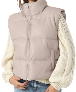 womens-whisper-pink-faux-leather-puffer-vest