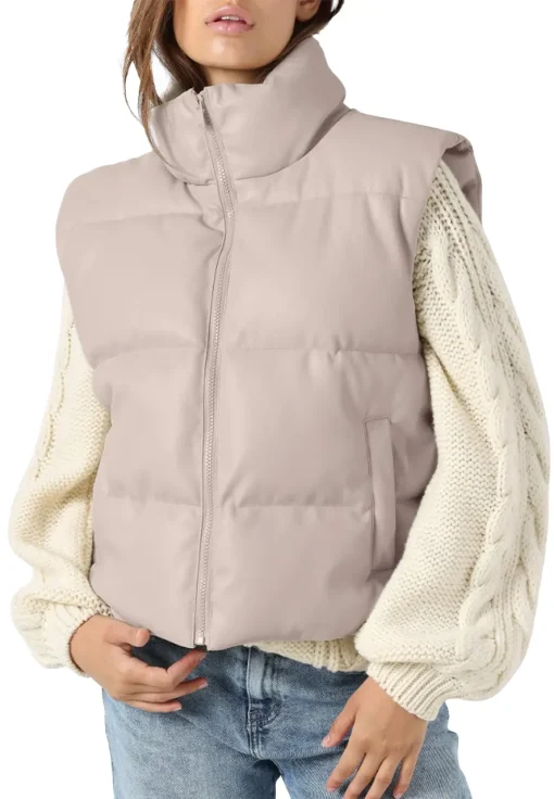 womens-whisper-pink-faux-leather-puffer-vest