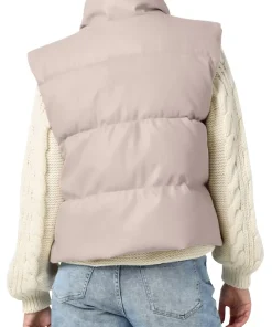womens-whisper-pink-faux-leather-puffer-vest