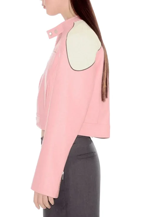 womens-casual-pink-faux-leather-biker-jacket