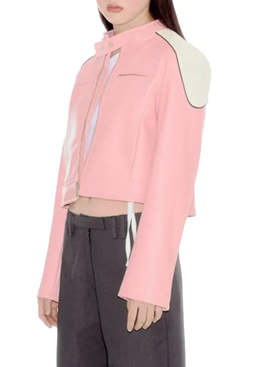 womens-casual-pink-faux-leather-biker-jacket
