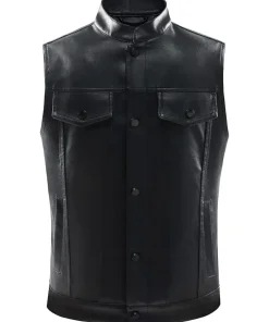 mens-biker-faux-leather-black-vest