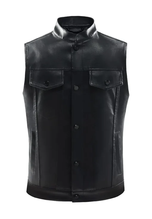 mens-biker-faux-leather-black-vest