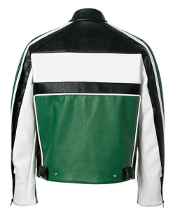 mens-green-faux-leather-biker-racing-jacket
