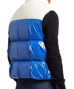 Men’s White and Blue Faux Leather Puffer Vest 7 mens-white-and-blue-faux-leather-puffer-vest