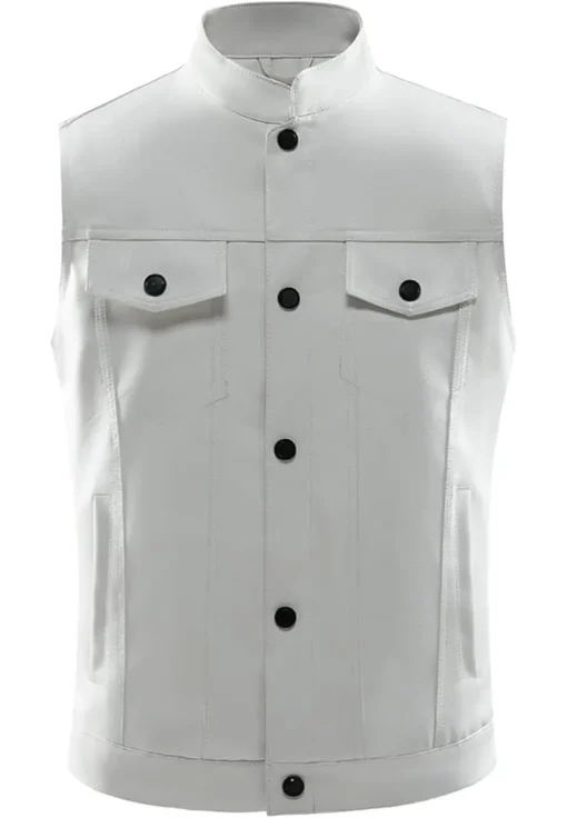 mens-white-faux-leather-biker-vest