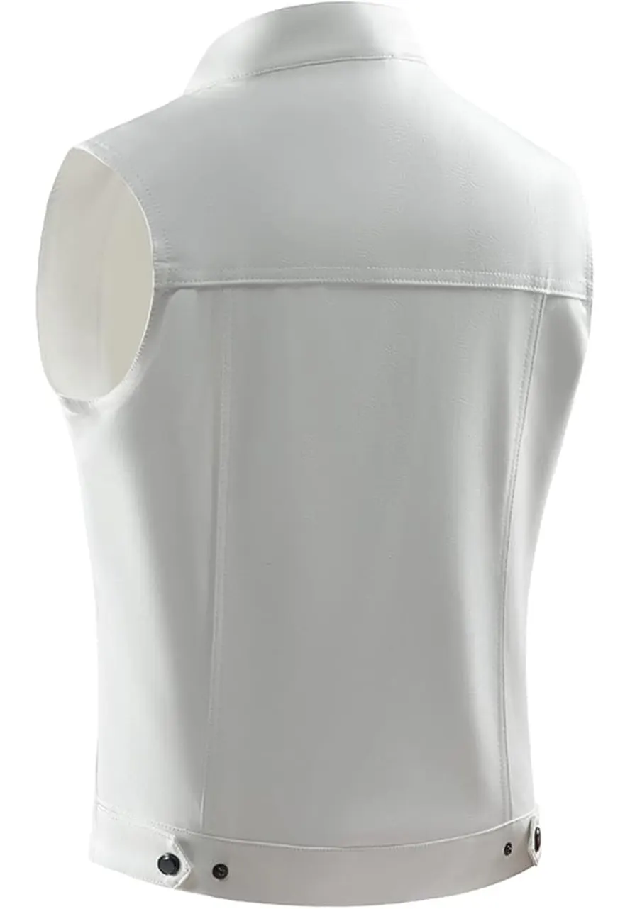 Men’s White Faux Leather Biker Vest 2 mens-white-faux-leather-biker-vest