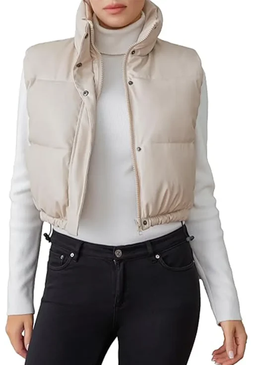 womens-antique-white-faux-leather-padded-down-vest