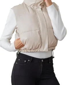 womens-antique-white-faux-leather-padded-down-vest