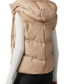 womens-beige-faux-leather-hooded-puffer-vest