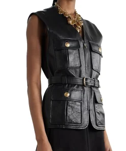 womens-belted-black-faux-leather-vest