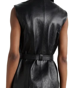 womens-belted-black-faux-leather-vest