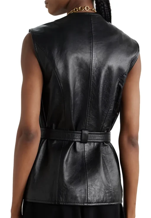 womens-belted-black-faux-leather-vest