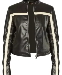 womens-black-faux-leather-contrast-panel-jacket