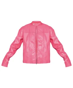 womens-candy-pink-faux-leather-racer-jacket
