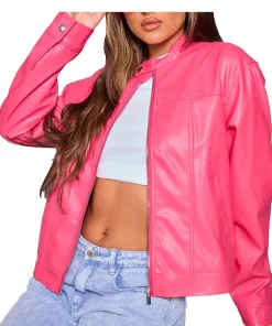 womens-candy-pink-faux-leather-racer-jacket